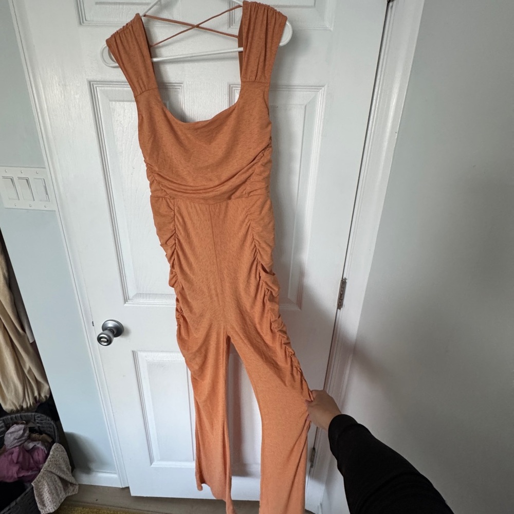 Burnt orange jumpsuit